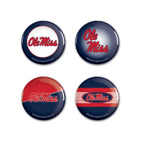 Wholesale-Ole Miss Rebels Button 4 Pack 1 1/4" Rnd