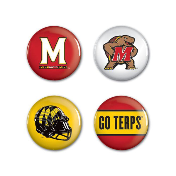 Wholesale-Maryland Terrapins Button 4 Pack 1 1/4" Rnd