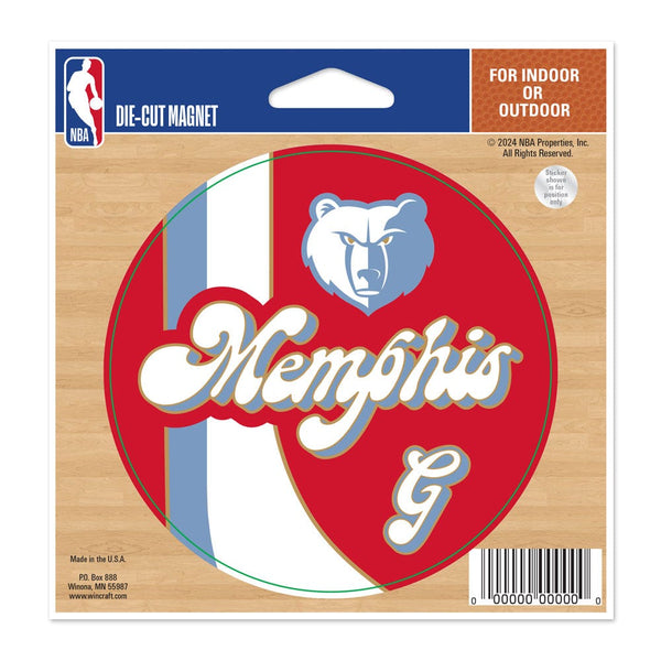 Memphis Grizzlies / City Edition Die Cut Magnet 4.5" x 6"