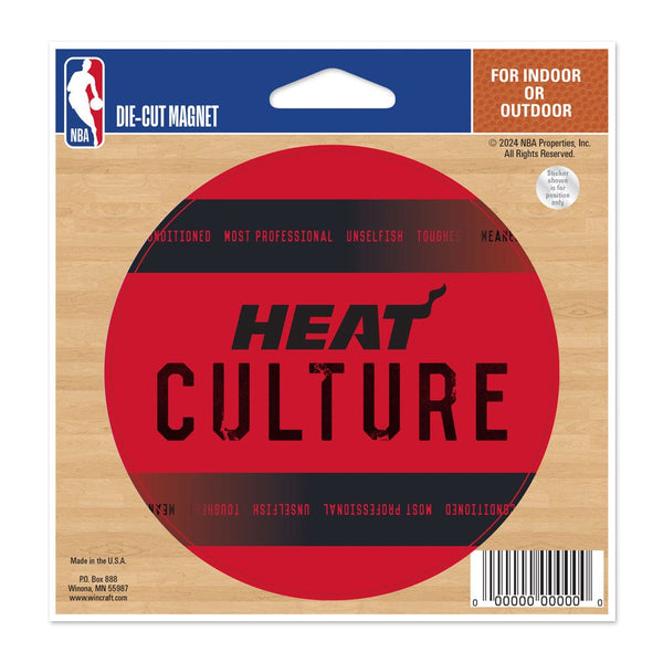 Miami Heat / City Edition Die Cut Magnet 4.5" x 6"