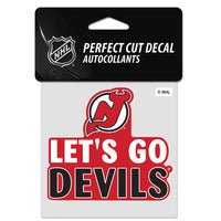 New Jersey Devils SLOGAN Perfect Cut Color Decal 4" x 4"