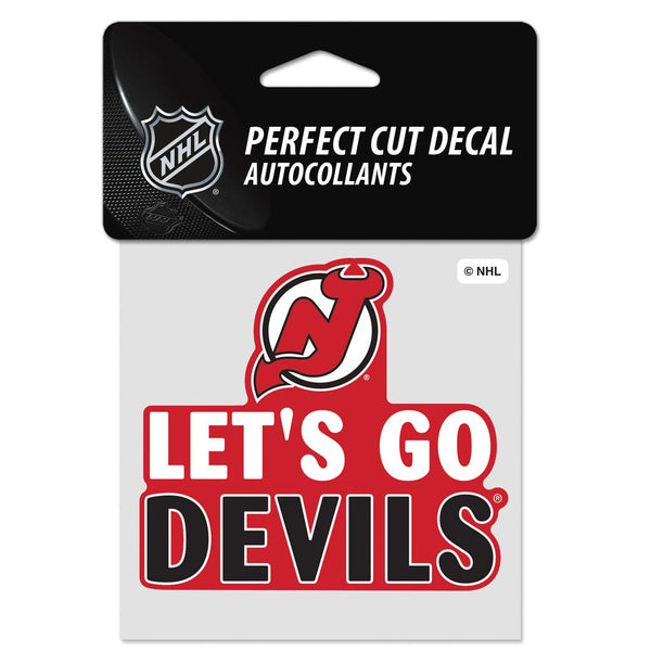 New Jersey Devils SLOGAN Perfect Cut Color Decal 4" x 4"