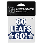 Toronto Maple Leafs SLOGAN Perfect Cut Color Decal 4" x 4"