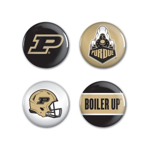 Wholesale-Purdue Boilermakers Button 4 Pack 1 1/4" Rnd