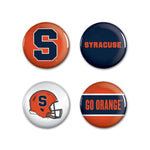 Wholesale-Syracuse Orange Button 4 Pack 1 1/4" Rnd