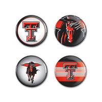 Wholesale-Texas Tech Red Raiders Button 4 Pack 1 1/4" Rnd