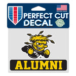 Wholesale-Wichita State Shockers ALUMNI Perfect Cut Color Decal 4.5" x 5.75"