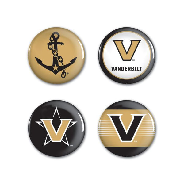 Wholesale-Vanderbilt Commodores Button 4 Pack 1 1/4" Rnd