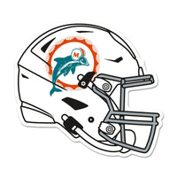 Miami Dolphins Classic Wood Sign Helmet