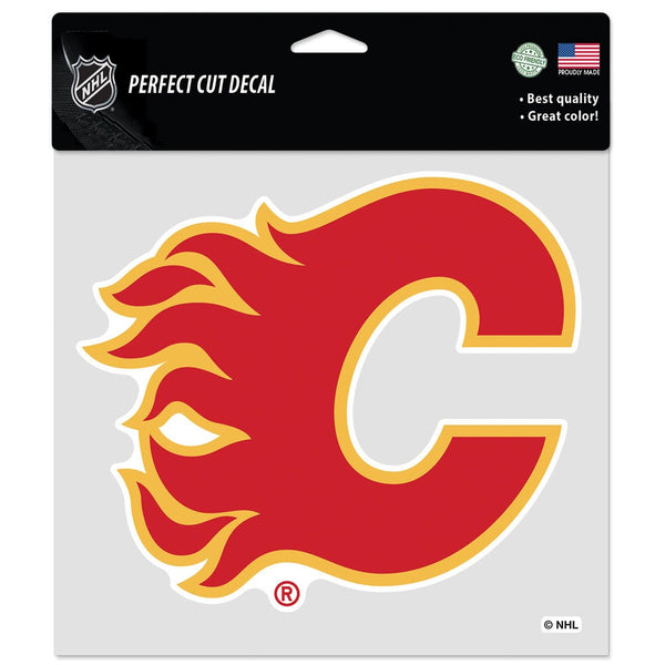 Calgary Flames Perfect Cut Color Decal 8" x 8"
