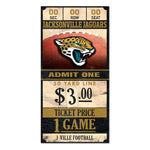 Jacksonville Jaguars Wood Sign 6x12 3/8" thick