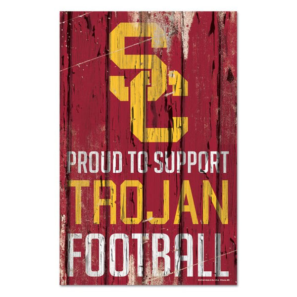 Wholesale-USC Trojans Wood Sign 11" x 17" 1/4" thick