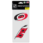 Carolina Hurricanes Perfect Cut Decal Set of two 4"x4"