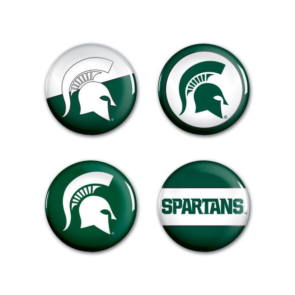 Wholesale-Michigan State Spartans Button 4 Pack 1 1/4" Rnd