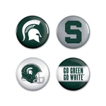 Wholesale-Michigan State Spartans Button 4 Pack 1 1/4" Rnd