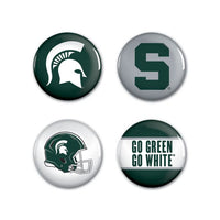 Wholesale-Michigan State Spartans Button 4 Pack 1 1/4" Rnd