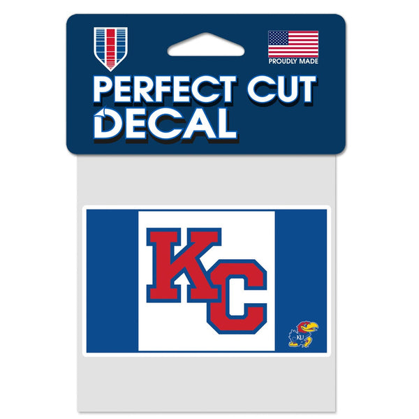 Kansas Jayhawks Perfect Cut Color Decal 4" x 4"