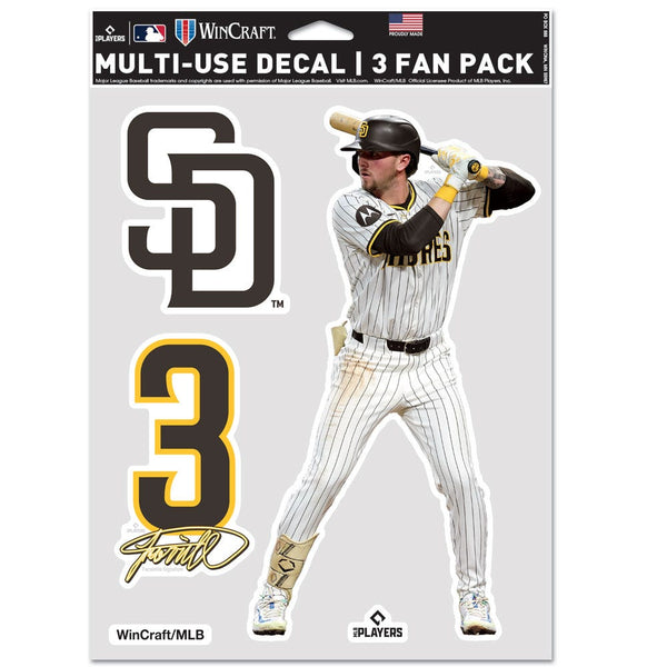 San Diego Padres PLAYERS CHOICE DIAMOND CLUB(R) Multi Use 3 Fan Pack Jackson Merrill