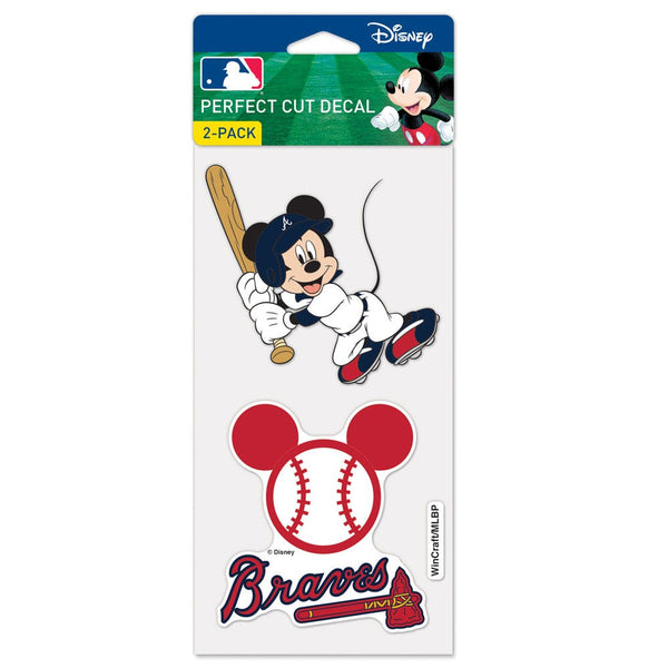 Atlanta Braves / Disney Perfect Cut Decal Set of Two 4"x4"