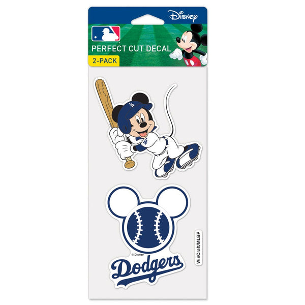 Los Angeles Dodgers / Disney Perfect Cut Decal Set of Two 4"x4"