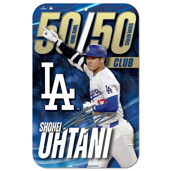 Los Angeles Dodgers Plastic Sign 11" x 17" Shohei Ohtani
