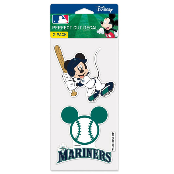 Seattle Mariners / Disney Perfect Cut Decal Set of Two 4"x4"