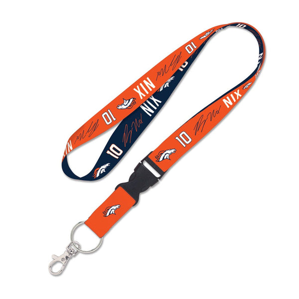 Denver Broncos Lanyard w/detachable buckle 1" Bo Nix