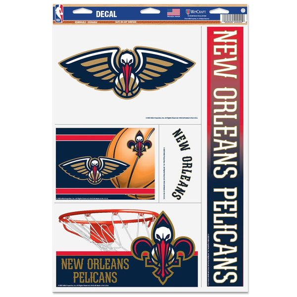 New Orleans Pelicans Multi Use Decal 11" x 17"