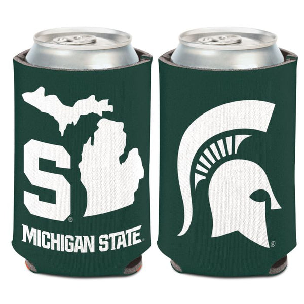 Wholesale-Michigan State Spartans STATE SHAPE Can Cooler 12 oz.