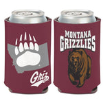 Wholesale-Montana Grizzlies STATE SHAPE Can Cooler 12 oz.