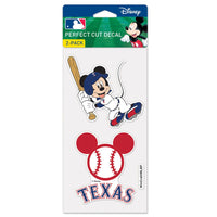Texas Rangers / Disney Perfect Cut Decal Set of Two 4"x4"