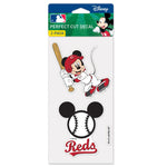 Cincinnati Reds / Disney Perfect Cut Decal Set of Two 4"x4"