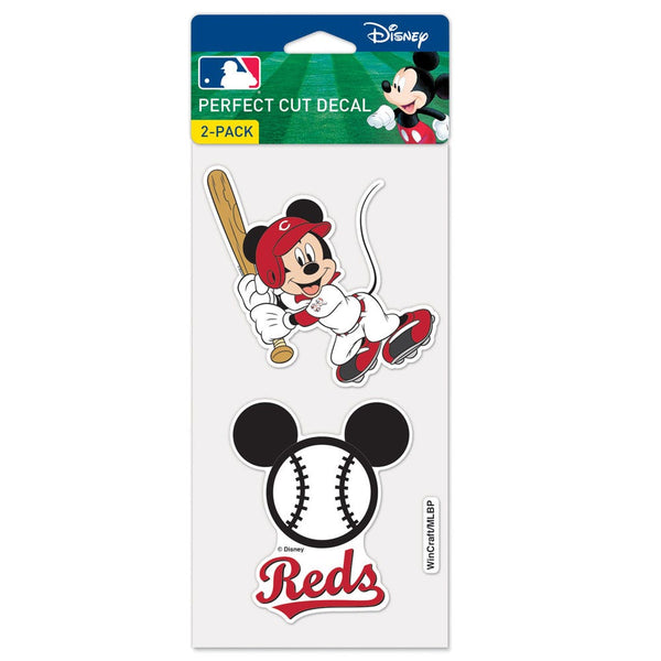 Cincinnati Reds / Disney Perfect Cut Decal Set of Two 4"x4"
