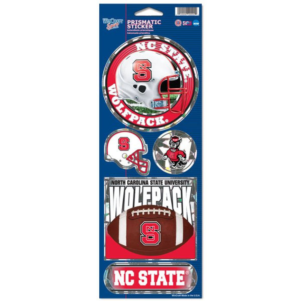 Wholesale-NC State Wolfpack Prismatic Decal 4" x 11"