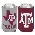 Texas A&M Aggies STATE SHAPE Can Cooler 12 oz.