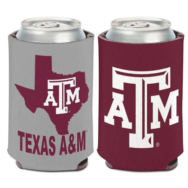 Texas A&M Aggies STATE SHAPE Can Cooler 12 oz.