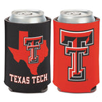 Texas Tech Red Raiders STATE SHAPE Can Cooler 12 oz.