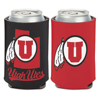 Wholesale-Utah Utes STATE SHAPE Can Cooler 12 oz.