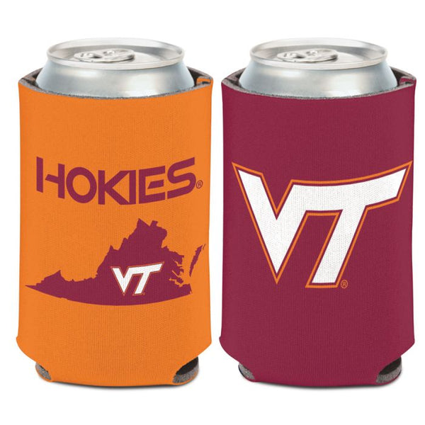 Wholesale-Virginia Tech Hokies STATE SHAPE Can Cooler 12 oz.