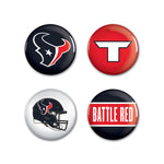 Houston Texans Button 4 Pack 1 1/4" Rnd
