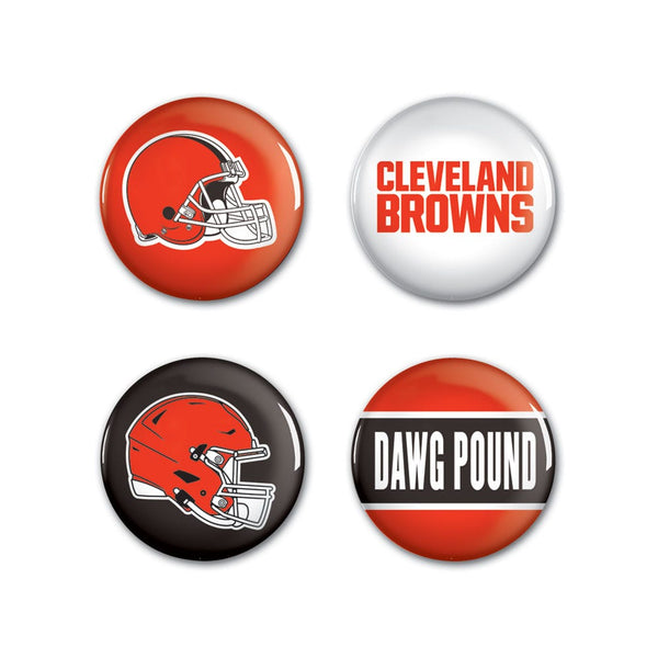 Cleveland Browns Button 4 Pack 1 1/4" Rnd