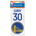 Golden State Warriors Perfect Cut Decal Set of two 4"x4" Stephen Curry