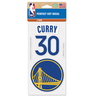 Golden State Warriors Perfect Cut Decal Set of two 4"x4" Stephen Curry