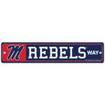 Wholesale-Ole Miss Rebels Street / Zone Sign 3.75" X 19"