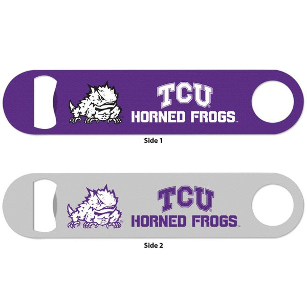 Wholesale-TCU Horned Frogs Metal Bottle Opener 2 Sided