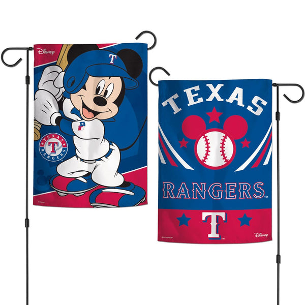 Texas Rangers / Disney Mickey Mouse Garden Flags 2 sided 12.5" x 18"