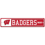 Wholesale-Wisconsin Badgers Street / Zone Sign 3.75" x 19"