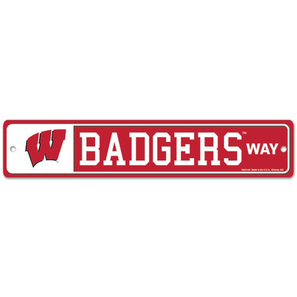 Wholesale-Wisconsin Badgers Street / Zone Sign 3.75" x 19"