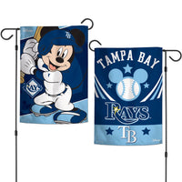 Tampa Bay Rays / Disney Mickey Mouse Garden Flags 2 sided 12.5" x 18"