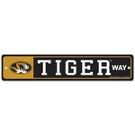 Missouri Tigers Street / Zone Sign 3.75" x 19"